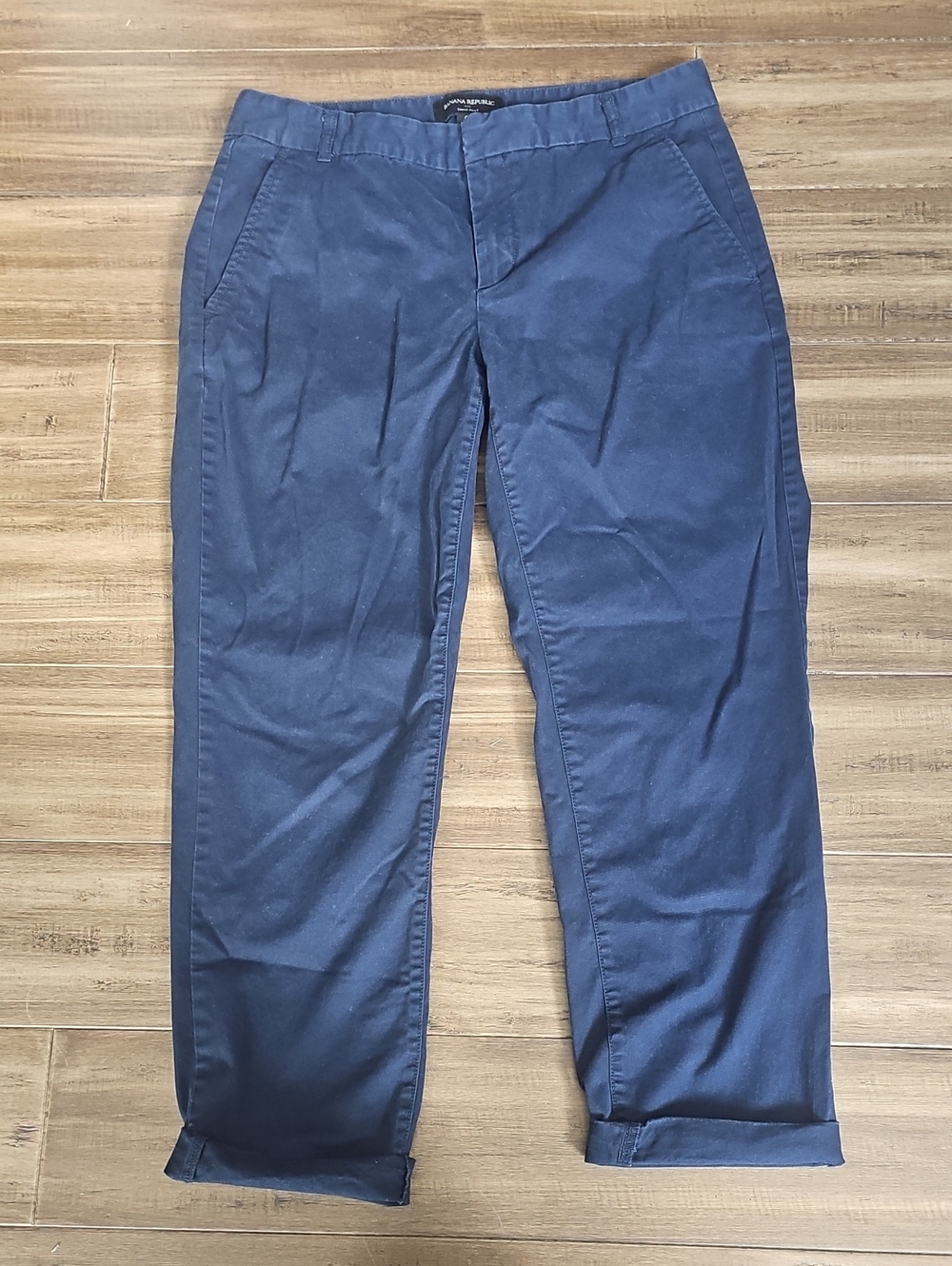 Banana Republic Navy Blue Cropped Chino Pants